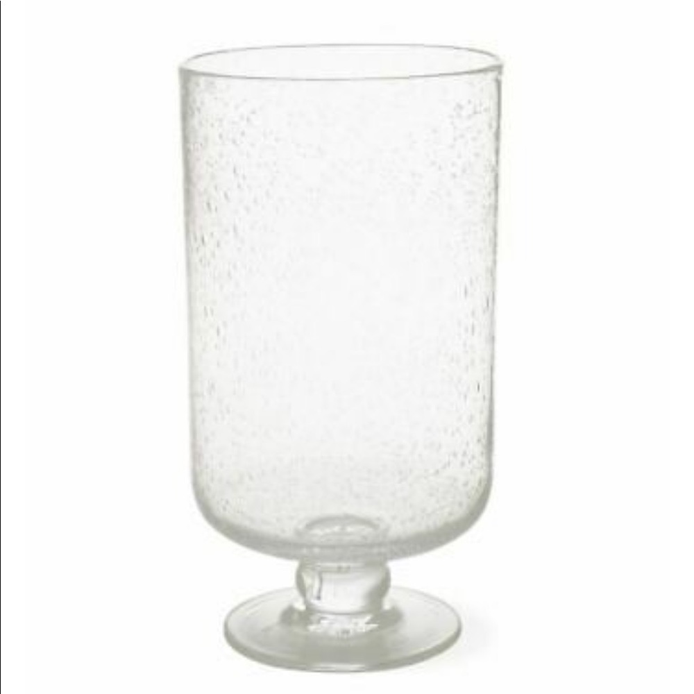 Pottery Barn hurricane with bubble glass.